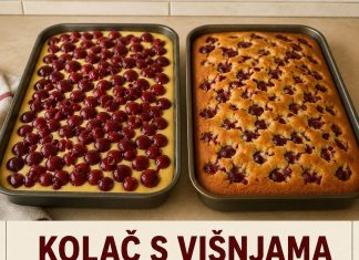 KOLAČ S VIŠNJAMA – sočan, lagan i NEODOLJIVO ukusan domaći KOLAČ…