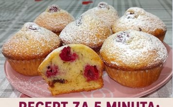 RECEPT ZA 5 MINUTA: Mafini sa višnjama za 5 minuta, mera na šolje!!!