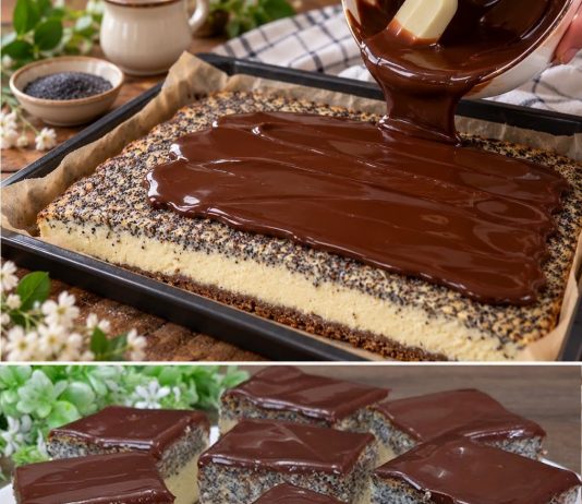 DOMAĆE MAK KOCKE 🌸 fantastičan desert s pudingom od vanile i grizom – topi se u ustima!